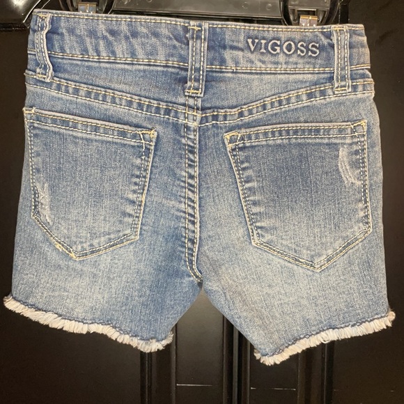 Vigoss Girls Unicorn Frayed Denim Shorts NWOT - Picture 2 of 6